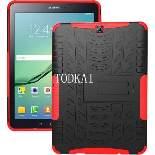 Hybrid Rugged Combo Heavy Duty Hard Cover Case for Samsung Galaxy Tab S2 T810 T815 T813N T819N 9.7"Stand Case With Kickstand