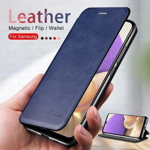 Leather Magnetic Flip Case For Samsung Galaxy A32 A52 A72 5G A02 A 32 4G 52 72 A726B A526B A326B A022F Stand Wallet Phone Cover