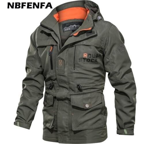 Mens Jacket Military Coat Bomber Windbreaker Fleece Hooded Men Clothing Outdoor Sport Outwear Winter Male Casual Jacket LX093