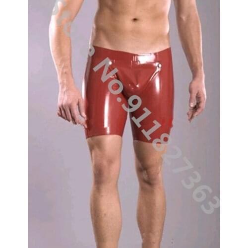 Latex Shorts Men Latex Sshort With Codpiece Back Zip