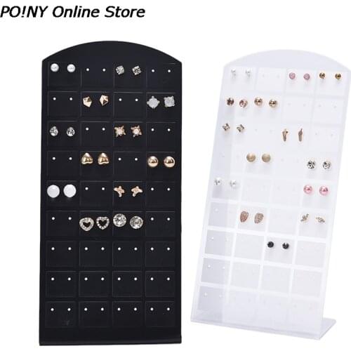 2 Color Fashion Earrings Ear Studs Jewelry Show Plastic Jewelry Display Rack Metal Stand Organizer Holder For Necklaces