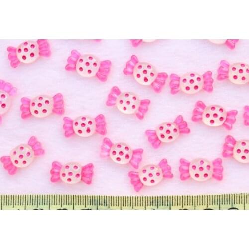 Set of 100 pcs hand paint 16mm Tiny lucite glitter Candy Resin Cabochons decoden flatbacks