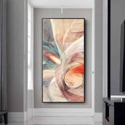 Nordic Modern Abstract Posters and Prints Canvas Painting Colorful Lines Wall Pictures for Living Room Cuadros Home Decoration