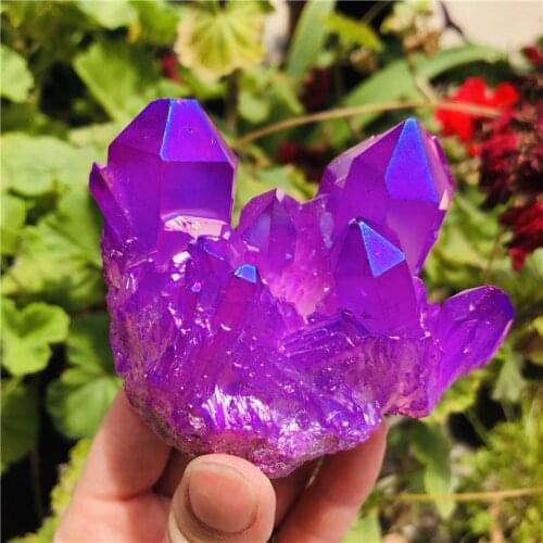 Natural crystal quartz Rare beautiful flame aura quartz crystal cluster Ore Mineral Healing Specimens Random delivery
