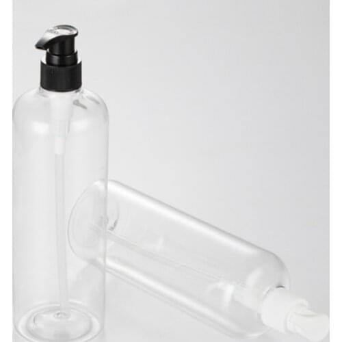 500ML X 20 Transparent Empty Personal Care PET Pump Bottles Cosmetics Lotion Refillable Plastic Bottles For Shampoo Shower Gel