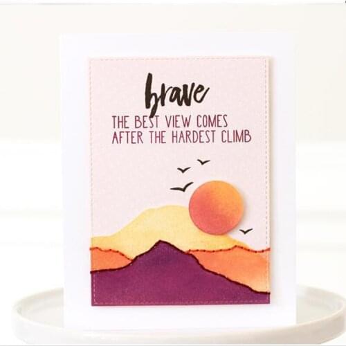 6*8in Mountain Peak Brave Tomorrow Clear Stamps Seal for Scrapbooking Decorative Cards Paper Crafts Supplies Transparent Stamps