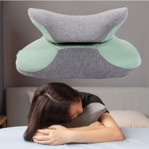 Nap Hand Pillow Memory Foam Pillow For Travel Headrest Neck Support Cushions Orthopedic Student Office Lunch Break Relax