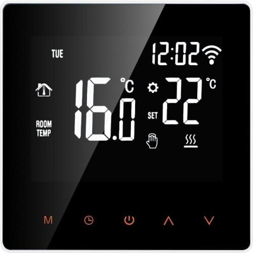Wi-Fi Smart Thermostat Digital Temperature Controller Tuya APP Control LCD Touch Screen Week Programmable Heating Thermostat