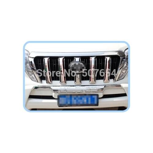 Higher star ABS chrome 6pcs grill decoration trim for Toyota Prado 4000/2700 2014-2017