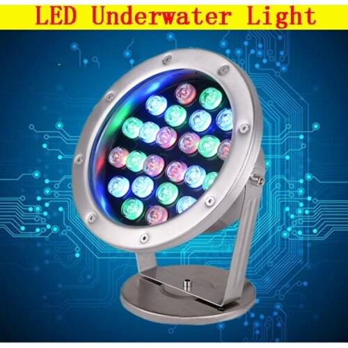 10pcs/lot 12v/24v 12w 15W 18W 36w IP67 waterproof rgb led underwater lights swimming pool fountain aquarium fish tank pond lamp