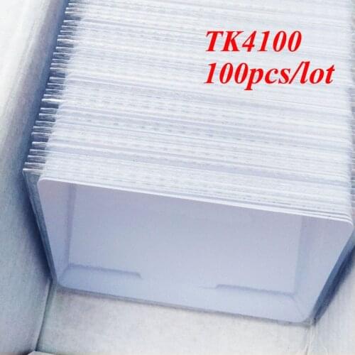 100pcs/lot Proximity 125KHZ RFID Tag TK4100 Thin ID Plastic PVC Card Contactless RFID Blank Card for Time Attendance