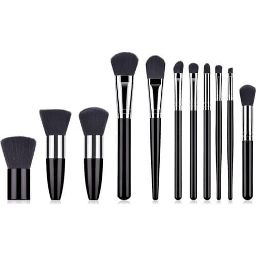 11 Pcs Mini Makeup Brushes Professional Powder Eyebrow Eyeshadow Make Up Brushes Set Portable Makeup Brush Set