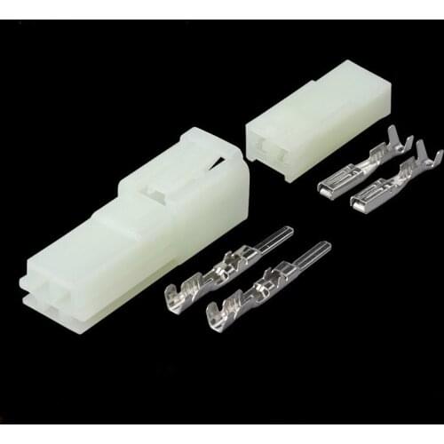 200 Sets 2 Pin Electronic Female Male Automotive Connector Auto Household Connector Crimp Terminal Connector