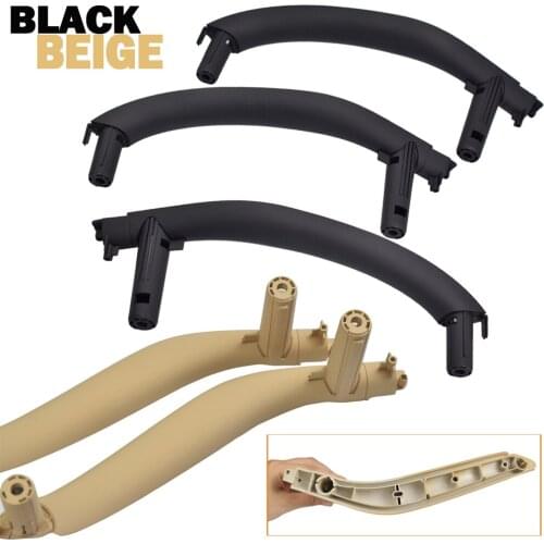 3PCS/set Black Beige ABS Inner Interior Door Pull Handle Trim Cover For BMW X5 X6 F15 F16 2014 2015 2016 2017 2018 LHD RHD