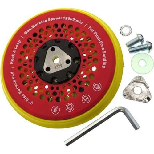 6 Inch 150 mm 53 Hole Sand Pad Multifunctional Dust-Free Back Plate Hook and Loop Suitable for Makita Track Sander