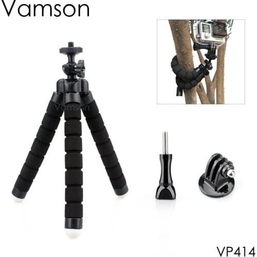 Vamson for GoPro 6 Accessories Flexible Mini OctopusTripod With Screw for Xiaomi for yi 4k for GoPro Hero 6 5 4 3+2 1 VP414