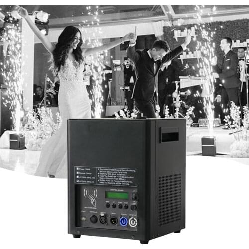 Free Shipping 6pcs/Lot Flightcase Packing Wireless DMX Electric Cold Spark Fireworks Machine Safe Cold Stage Special Effect