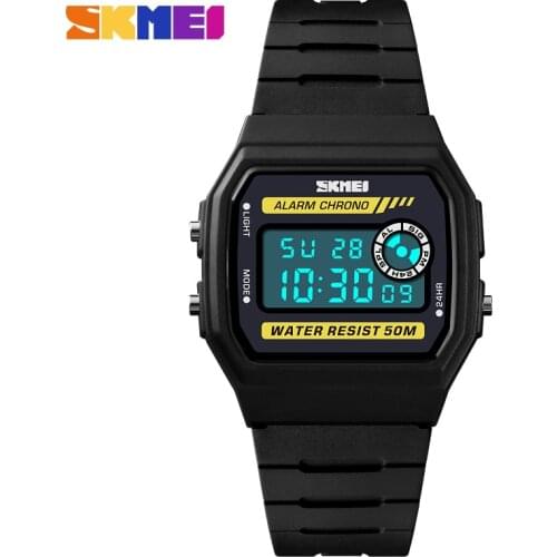Top Brand Watches Men Square Date LED Digital Women Sports Watch EL Back Chrono Wristwatch Waterproof Relogio Masculino SKMEI