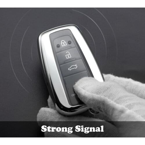 Car Key Shell Remote Control Bag Protective Cover With Key Chain For Toyota Camry/Prius 2017-2019