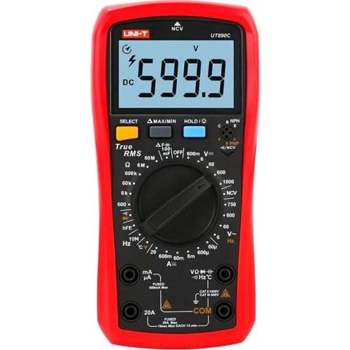 Digital Multimeter true rms value UT890C UT890D+ manual range AC DC frequency capacitance temperature tester backlight