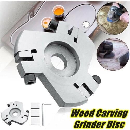 Grinder Disc Wood Carving Woodworking Detachable 3 Tooth Blade Milling Cutter Disc Machine Carving Cutting Wood Work Tool