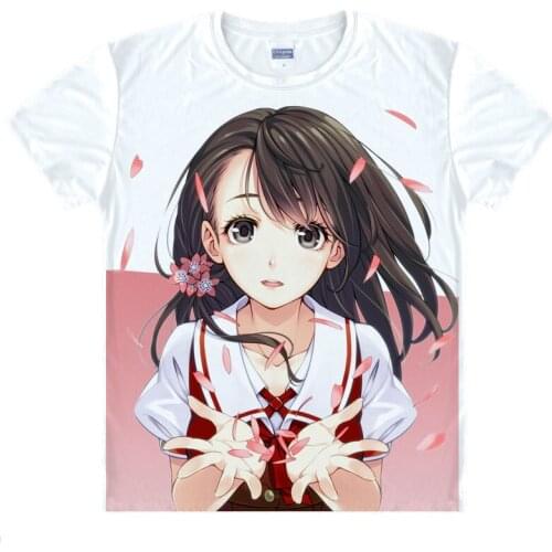 Hanasaku Manimani T-Shirts Multi-style Short Sleeve Shirts Japanese PlayStation Mochizuke Nao Kurama Mochizuki Cosplay Shirt