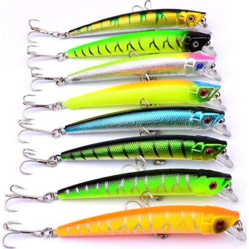 HiUmi 8 pieces of bait 9.5 cm 8 g 8 color hook 6# hook fishing bait Pesca Lure