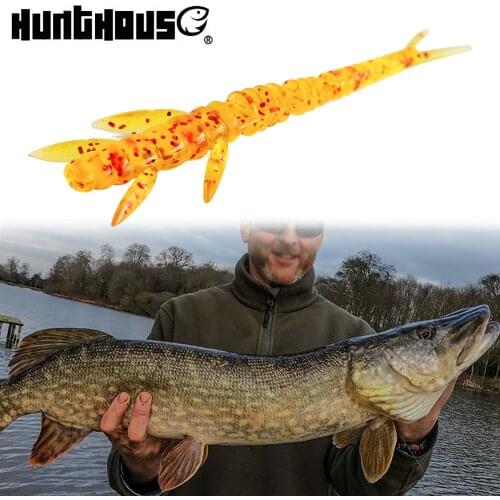 Hunthouse Flit Larva Worm 10 pcs/bag 50mm/0.6g 75mm/1.5g soft fishing lure for fishing Zander fish pike bass