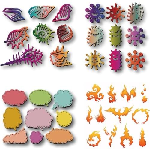 Conch metal cutting mold decorative background embossing scrapbook greeting card DIY crafts blade drawing layered template