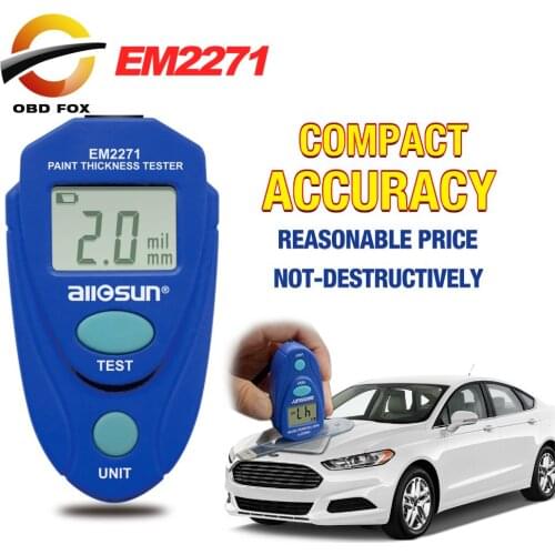 All sun all-sun EM2271 EM2271A Digital Mini Automobile Thickness Gauge Car Paint Tester Thickness Coating Meter Free shipping