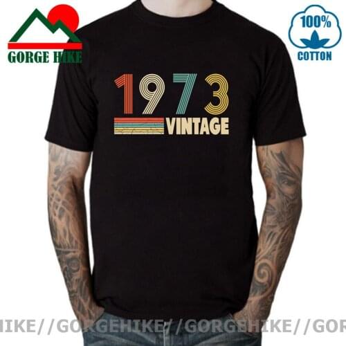 Fashion Born in 1973 T shirt Vintage 1973 T Shirts men 48th Anniversary Birthday Gift T-Shirt Women and man Wife Husband Dad Tee