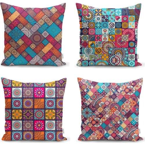 Home pillow case cushion cover pillow living room decoration pillows decor home flower pillow 4 Pcs Polyester Pillow Case Cushion Cover Decorative Home Decoration Geometric Floral Canvas Cotton Suqare Embroidery Cover