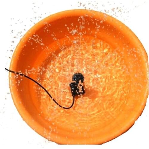 R58A Solar Powered Bionic Water Fountains Pump 2W 6V Solar Powered Fountain Oxygenator Floating Fountain Pump