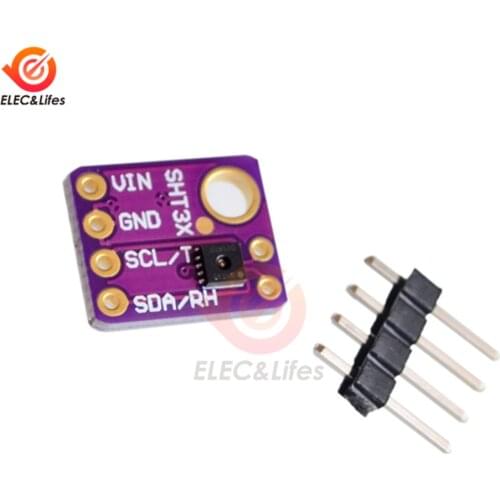 SHT31 GY-SHT31-D Digital Temperature and Humidity Sensor Module I2C Breakout Board 2.4-5.5V Environmental Detection Smart Home