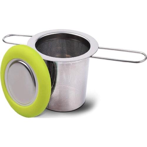 Tea Infuser Stainless Steel Tea Strainer Folding Handle Tea Filter Extra Fine Mesh Strainer Brewing Basket