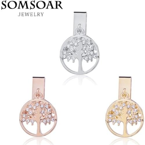 Somsoar Jewelry Tree of Life Hang On To Charms fit Leather wrappable Mesh Stainless steel Bracelet 10pcs/lot
