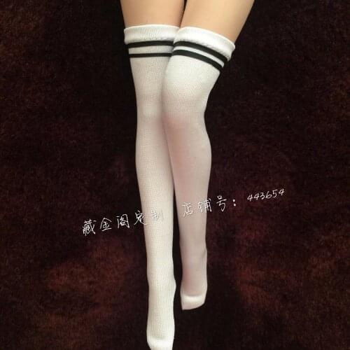 1/6 Scale White Knees High Tennis/Sports Socks F12" PH UD JO Female Figure Body