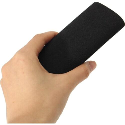 1 Pair Black Universal Motorbike Racing Slip-on Grip Covers Foam Anti Vibration Durable