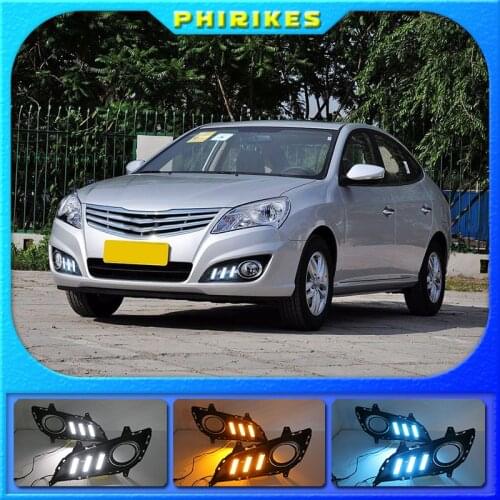 2Pcs for Hyundai Elantra 2012-2016 LED car DRL Daytime Running Light Daylight Waterproof Signal lamp lights