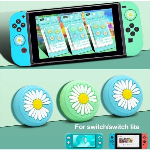4PCS Flower Silicone Analog Thumb Stick Grips Caps For Nintend Switch/LITE NS JoyCon Controller Sticks Cap For Joy Con Cover
