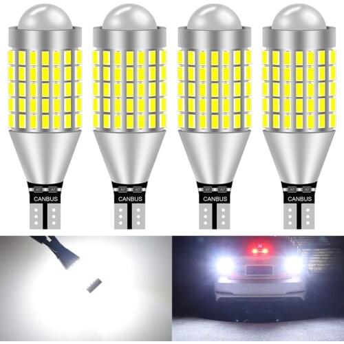 4pcs T15 W16W Led CANBUS bulbs 912 921 No Error Super bright 1200Lm car Led Reverse lights Lamps Back-up Light 12V Xenon White