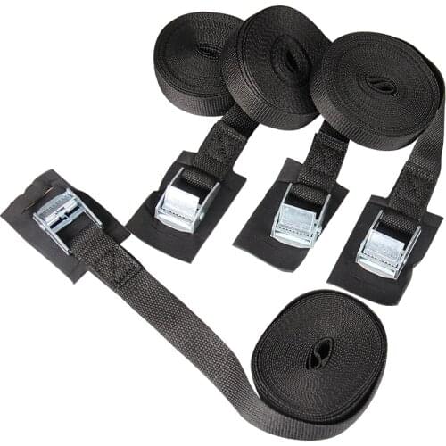 4 Pack 1"x16Ft Lashing Straps Up To 600LBS Cargo Cam Lock Buckle Tie Down Straps