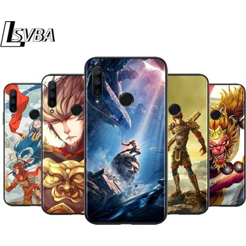 Black Soft TPU Cover Chinese myth Wukong for Honor 9X 9 Lite 8S 8C 8X 8A 8 2019 2020 7A 7S 7C Pro Phone Case