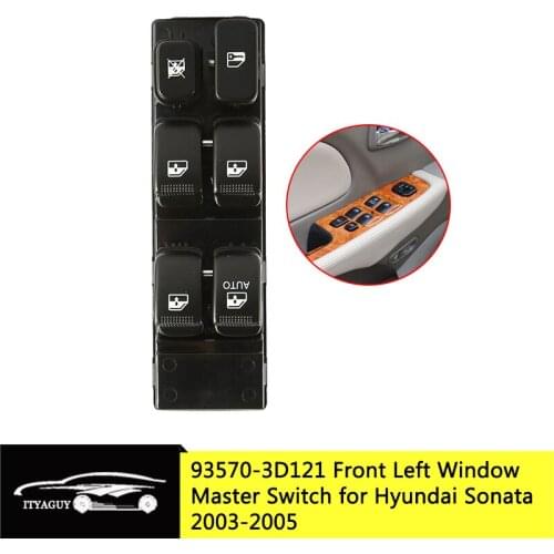 Left Power Window Master Door Lock Main Control Switch 93570-3D121 935703D121 Fit for Hyundai Sonata GLX LX GLS 4-Door 2003-2005
