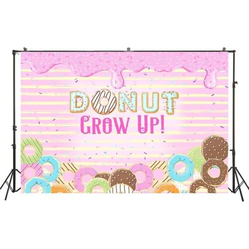 HUAYI Photography Backdrop Birthday Party Desserts Cake Table Decor Photo Background Dounts Candy Baby Shower BackdropW-3387