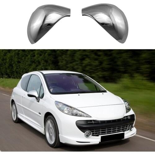 ABS Chrome Car Side Door Rear View Mirror Cover for 2006-2014 Peugeot 207 308