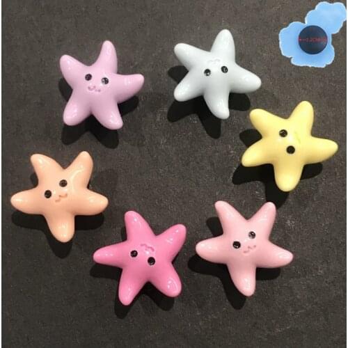 Hot Sales 1pcs Cute Starfish Garden Shoes Accessories Resin Shoe Decorations Fit Croc Jibz Charm Kids Birthday Gifts