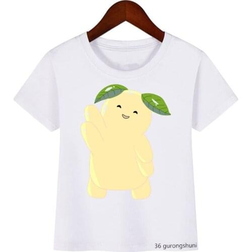 Kawaii T-shirt Cartoon Light Avatar Pattern Kids Cute T Shirt Summer Boys Girls Fashion New T Shirts Kids Tops Wholesale