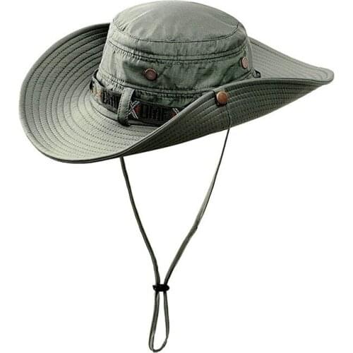 Male Summer Fisherman Hat Outdoor Sports Breathable Sun Protection Climbing Hunting Caps Mens Beach Casual Hat