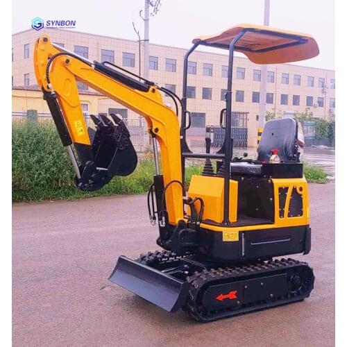 1.0Ton New Mini Crawler Excavator Small Digger SYNBON Small Earthwork Civil Engineering Machinery Construction Machine